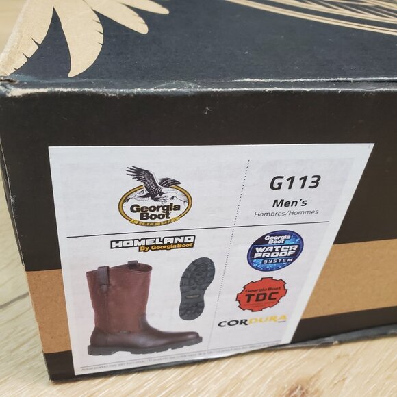 Georgia Boot Homeland Waterproof Wellington Work | Durable G113 Mens 8 M Boots main image 5